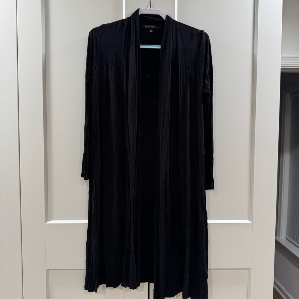 Simplicity Black Open Cardigan